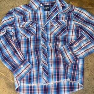 Wrangler Boy’s Plaid Long Sleeve